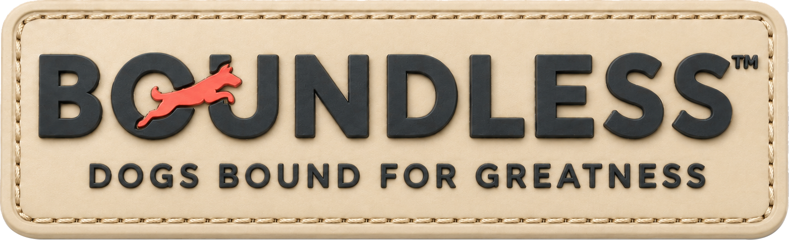 Boundless™ rubber patch — Dogs Bound For Greatness